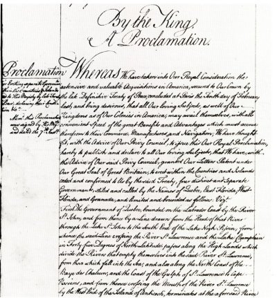 Proclamation Line Of 1763. Proclamation of 1763
